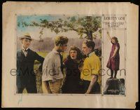 6y095 COUNTRY FLAPPER arguing style 1/2sh '22 small town girl Dorothy Gish between her two suitors!