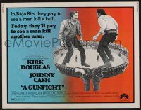 6y202 GUNFIGHT 1/2sh '71 people pay to see Kirk Douglas and Johnny Cash try to kill each other!