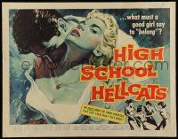 6y212 HIGH SCHOOL HELLCATS 1/2sh '58 best AIP bad girl art, what must a good girl say to belong?