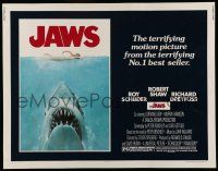 6y237 JAWS 1/2sh '75 art of Steven Spielberg's classic man-eating shark attacking sexy swimmer!