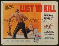 6y270 LUST TO KILL 1/2sh '59 great Bob Tollen art of sexy bad girl pulling a gun on cowboy!