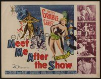 6y277 MEET ME AFTER THE SHOW 1/2sh '51 artwork of sexy dancer Betty Grable, Macdonald Carey!