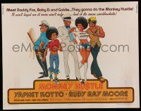 6y282 MONKEY HUSTLE 1/2sh '76 wacky art of Rudy Ray Moore, Yaphet Kotto & Rosalind Cash!