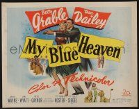 6y287 MY BLUE HEAVEN 1/2sh '50 great art of sexy dancer Betty Grable & Dan Dailey too!