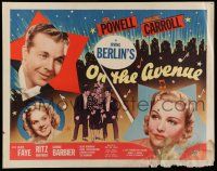 6y301 ON THE AVENUE style B 1/2sh '37 Alice Faye, Powell, Carroll, Ritz Brothers, Irving Berlin!