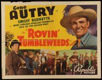 6y335 ROVIN' TUMBLEWEEDS style B 1/2sh '39 singing cowboy Gene Autry & Mary Carlisle!