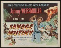 6y340 SAVAGE MUTINY 1/2sh '53 art of Johnny Weissmuller as Jungle Jim w/pretty Angela Stevens!