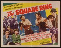 6y361 SQUARE RING 1/2sh '55 art of boxer Robert Beatty over boxing ring + sexy Kay Kendall!