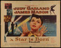 6y365 STAR IS BORN 1/2sh '54 great close up art of Judy Garland, James Mason, classic!