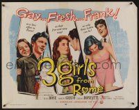 6y389 THREE GIRLS FROM ROME 1/2sh '53 sexy Italian babes are gay, fresh, and frank!