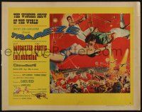 6y395 TRAPEZE style A 1/2sh '56 circus art of Burt Lancaster, Gina Lollobrigida & Tony Curtis!