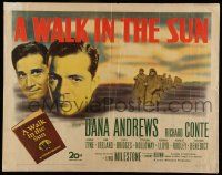 6y399 WALK IN THE SUN 1/2sh '45 close up of World War II soldiers Dana Andrews & Richard Conte!