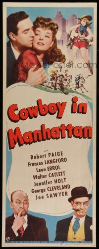 6y499 COWBOY IN MANHATTAN insert '43 cowgirl Frances Langford, Robert Paige, Leon Errol!