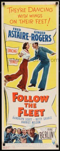 6y542 FOLLOW THE FLEET insert R53 Fred Astaire & Ginger Rogers, music by Irving Berlin!