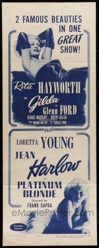 6y558 GILDA/PLATINUM BLONDE insert '50 sexy famous beauties Jean Harlow & Rita Hayworth!