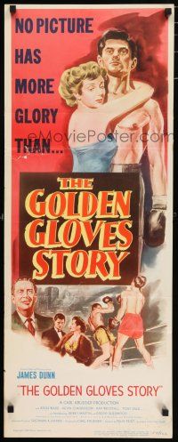 6y562 GOLDEN GLOVES STORY insert '50 boxer Dewey Martin, James Dunn, gorgeous Kay Westfall!