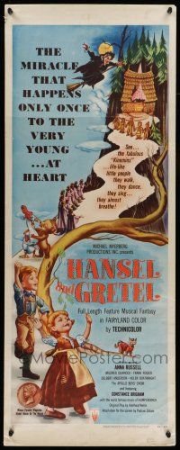 6y569 HANSEL & GRETEL insert '54 classic fantasy tale acted out by cool Kinemin puppets!