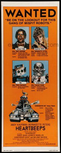 6y573 HEARTBEEPS insert '81 Andy Kaufman, Bernadette Peters, really wacky robots!