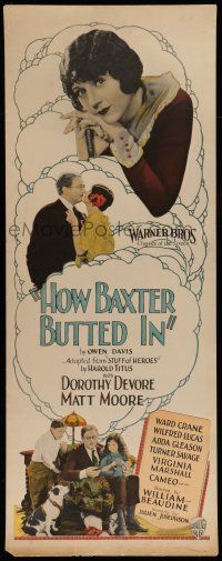 6y581 HOW BAXTER BUTTED IN insert '25 Moore loves Dorothy Devore, but takes care of her relatives!