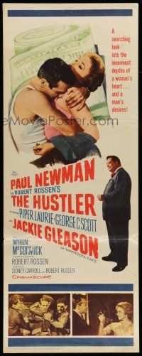 6y583 HUSTLER insert '61 pool pros Paul Newman & Jackie Gleason, plus sexy Piper Laurie!