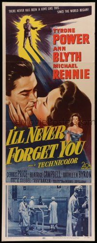 6y588 I'LL NEVER FORGET YOU insert '51 Tyrone Power travels back in time to meet Ann Blyth!