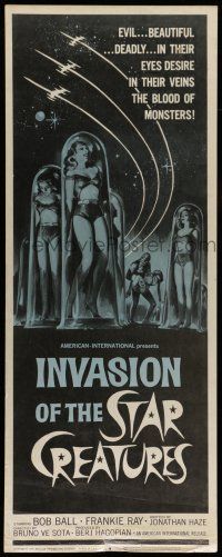 6y592 INVASION OF THE STAR CREATURES insert '62 beautiful, in their veins the blood of monsters!
