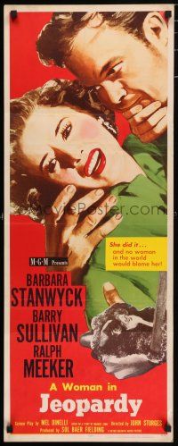 6y602 JEOPARDY insert '53 Barbara Stanwyck did it because her fear was greater than her shame!