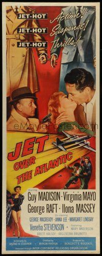 6y603 JET OVER THE ATLANTIC insert '59 Guy Madison, Virginia Mayo, George Raft, jet-hot action!