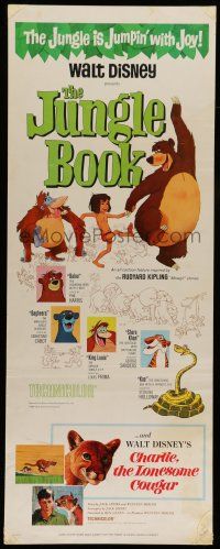 6y608 JUNGLE BOOK/CHARLIE THE LONESOME COUGAR insert '67 Disney's classic safari of laughs!