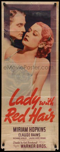 6y622 LADY WITH RED HAIR insert '40 great image of sexy Miriam Hopkins & Claude Rains!