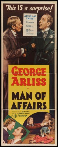 6y654 MAN OF AFFAIRS insert '36 great images of George Arliss, Lawrence Anderson, top cast!