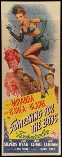 6y748 SOMETHING FOR THE BOYS insert '44 super-sexy Vivian Blaine dancing, plus Carmen Miranda!