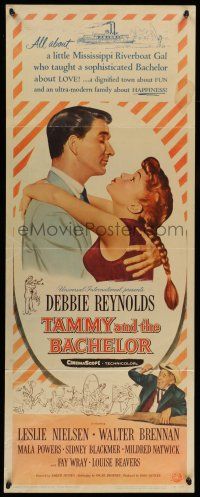 6y774 TAMMY & THE BACHELOR insert '57 Debbie Reynolds seducing Leslie Nielsen!