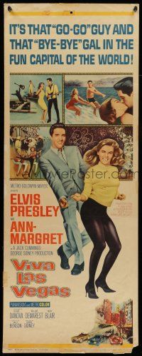 6y820 VIVA LAS VEGAS insert '64 cool artwork images of Elvis Presley & sexy Ann-Margret!
