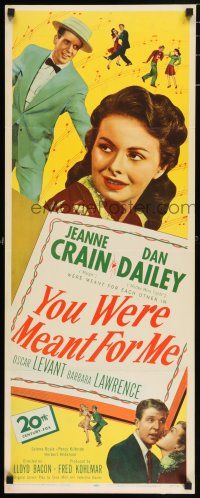 6y848 YOU WERE MEANT FOR ME insert '48 full-length Dan Dailey, close up of pretty Jeanne Crain!