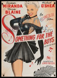 6z478 SOMETHING FOR THE BOYS Danish '51 cool different art of sexiest dancer Vivian Blaine!