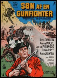 6z479 SON OF A GUNFIGHTER Danish '66 Russ Tamblyn as Johnny Ketchum, Kieron Moore, western art!