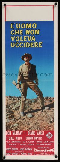 6z135 FROM HELL TO TEXAS Italian 14x39 '58 cool full-length image of Don Murray w/rifle!