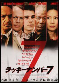 6z671 LUCKY NUMBER SLEVIN advance Japanese 29x41 '06 Josh Hartnett, Morgan Freeman, Willis, Liu!