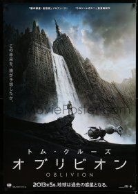 6z680 OBLIVION teaser DS Japanese 29x41 '13 Freeman, image of Tom Cruise & waterfall in city!