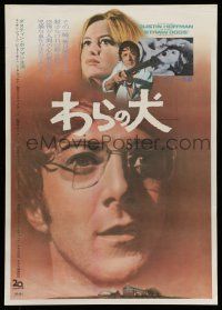 6z826 STRAW DOGS Japanese '72 Sam Peckinpah, full c/u of Dustin Hoffman with broken glasses!