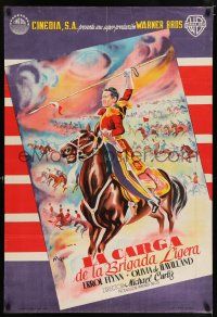 6z074 CHARGE OF THE LIGHT BRIGADE Spanish R62 different Raga art of Errol Flynn on horse!