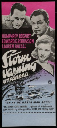 6z092 KEY LARGO Swedish stolpe R69 Bogart, Bacall, Edward G. Robinson, John Huston film noir!