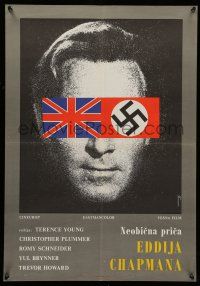 6z624 TRIPLE CROSS Yugoslavian 19x27 '67 Plummer with British and Nazi flags, Rene Ferracci!