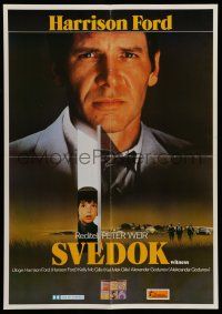 6z630 WITNESS Yugoslavian 19x27 '86 Harrison Ford in Amish country, directed by Peter Weir!