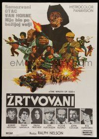 6z631 WRATH OF GOD Yugoslavian 20x28 '72 priest Robert Mitchum isn't what the Lord had in mind!