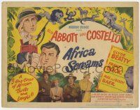 7a030 AFRICA SCREAMS TC '49 different wacky art of Bud Abbott & Lou Costello in the jungle!
