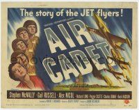 7a032 AIR CADET TC '51 Stephen McNally, the story of U.S. Air Force jet pilots, cool airplane art!