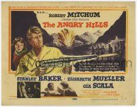 7a048 ANGRY HILLS TC '59 Robert Aldrich directed, Robert Mitchum, Elisabeth Mueller, World War II!
