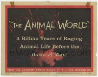 7a049 ANIMAL WORLD TC '56 Irwin Allen documentary, 2 billion years of raging animal life!